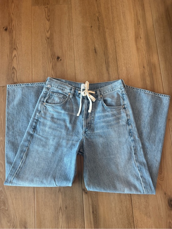 Citizens Of Humanity Denim - Citizens Of Humanity Light Blue Boyfriend Jeans with Drawstring